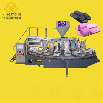 En plastique PVC soufflant la station de la machine 24 de moulage par injection de chaussure rotatoire
