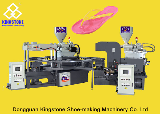 Machine rotatoire 4.3*3.3*2.9m/2 ans de moulage par injection de sandale de gelée de PVC de deux couleurs de garantie