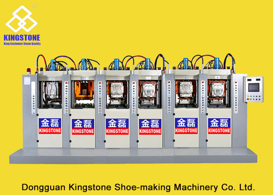 Les sandales en cuir chaussent la machine de fabrication unique, machine de moulage par injection d'outsole de la couleur TPU/TR de la charge statique deux
