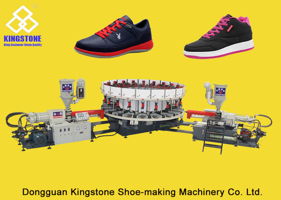 Le double sport rotatoire d'IMMERSION de couleur chausse/la machine de moulage par injection de toile