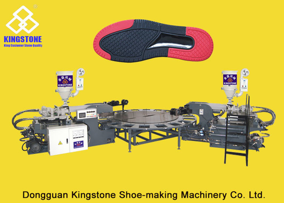 Machine unique d'injection de PVC de double couleur pour la fabrication d'Outsole de chaussures de sports