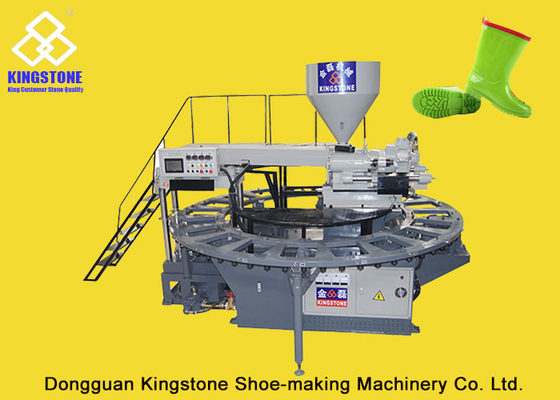 Chaîne de production d'usine de chaussure de botte de short de PVC, machine rotatoire de moulage par injection