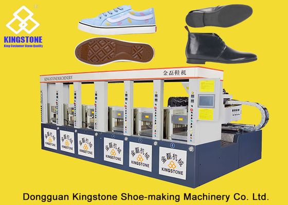 Machine de fabrication unique de chaussure en cuir, machine verticale d'injection de semelles intérieures en caoutchouc de chaussure