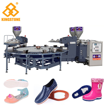 Machine rotatoire de PVC Jelly Slippers Sandals Injection Molding de type 1/2 couleurs avec le système servo