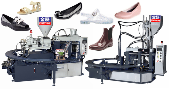 Chaussures en plastique de PLC faisant la machine, machine en plastique automatique de moulage par injection