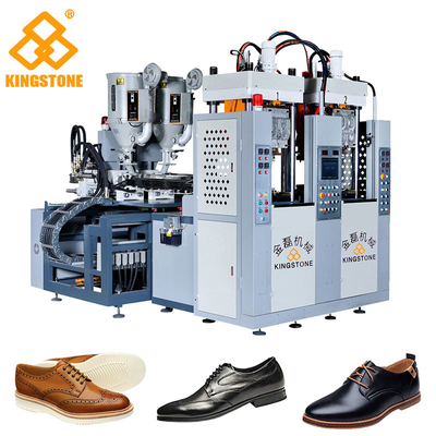 Machine unique de moulage par injection de chaussures en cuir d'hommes, 2 machine de fabrication unique des couleurs TPR