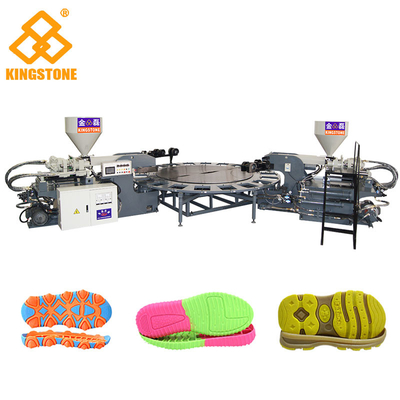 Machine de fabrication unique de chaussure rotatoire automatique de PVC/TPR, machine de moulage injection directe d'Outsole