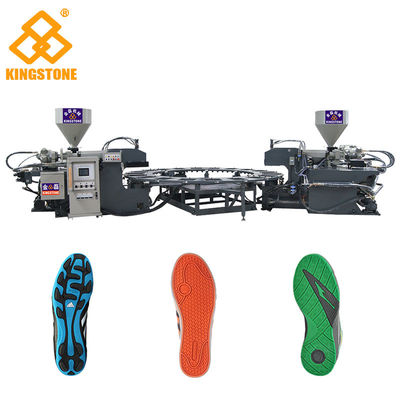 Bâti unique injection directe de machine d'injection de PVC trois de la couleur rotatoire TPR