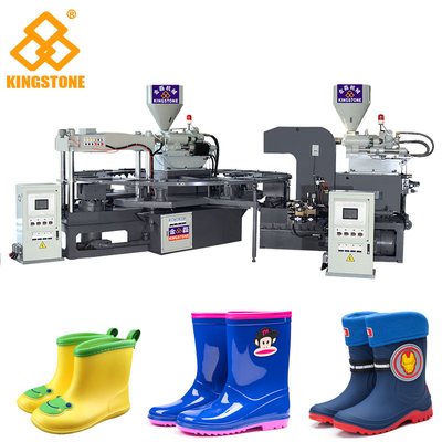 Chaîne de production d'usine de chaussure de botte de short de PVC, machine rotatoire de moulage par injection