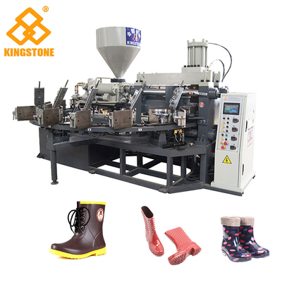 Machine d'injection de bottes de gomme de short de PVC, chaussure de sécurité automatique faisant la machine