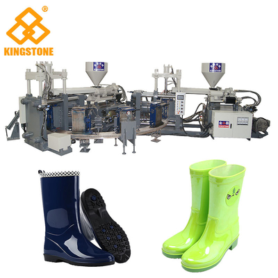 Chaussures automatiques de pluie faisant la ligne de production à la machine, machine rotatoire de moulage par injection