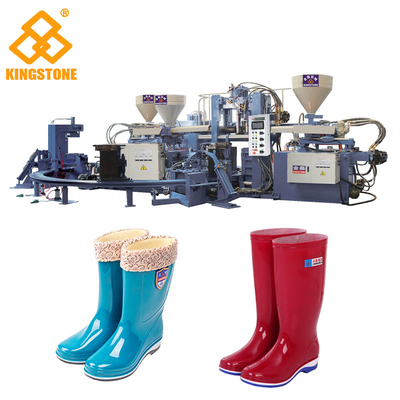 Longue botte en plastique automatique faisant la machine, machine de moulage par injection pour la production de bottes de pluie