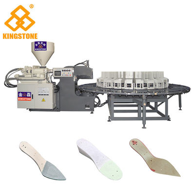 12/16/20/24 poste la machine rotatoire de moulage par injection de semelle intérieure des chaussures en cuir pp avec la cadence de fabrication rapide