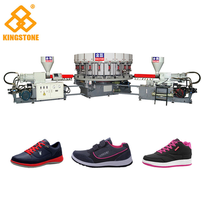 Le double sport rotatoire d'IMMERSION de couleur chausse/la machine de moulage par injection de toile