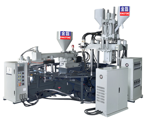 La machine de soufflement d'injection d'air de PVC de trois couleurs, gelée chausse des sandales faisant la machine