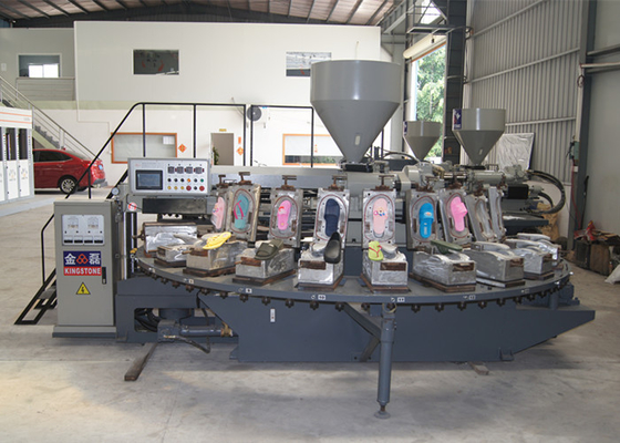 Machine de moulage par injection de bascules électroniques de pantoufle de PVC de Tableau rotatoire