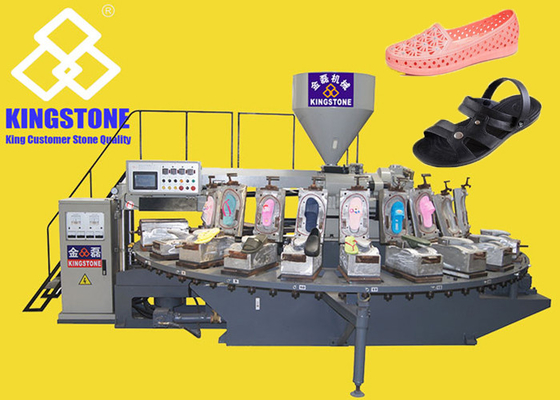 Machine en plastique de Chappal de pantoufle de coup d'air de station du tableau rotatoire 24