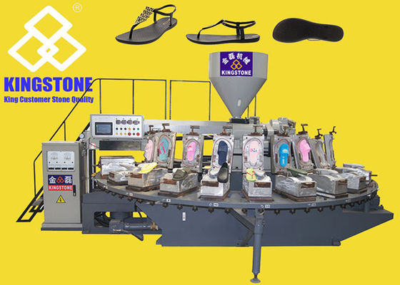 Machine rotatoire de moulage par injection de coup d'air pour la pantoufle en caoutchouc