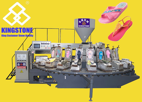 Machine de moulage par injection de la chaussure 25.5KW rotatoire pour des chaussures de pantoufles