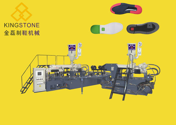 Machine unique d'injection de PVC de double couleur pour la fabrication d'Outsole de chaussures de sports