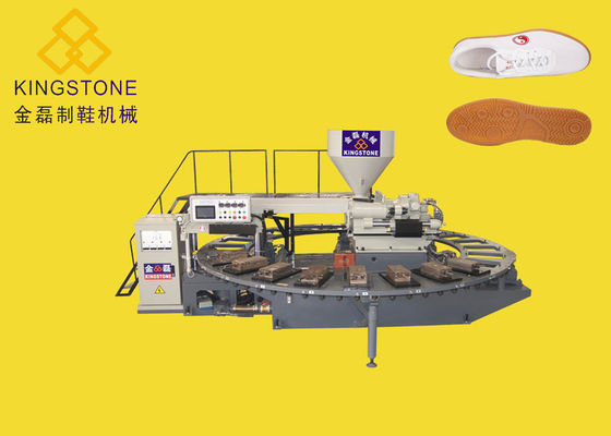 Machine de fabrication unique rotatoire complètement automatique de PVC couleur simple Outsoles pour des chaussures de sport