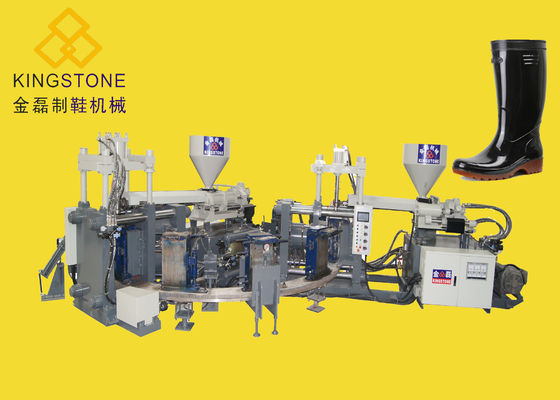 Bottes de pluie matérielles de PVC faisant à machine le type rotatoire 12 stations