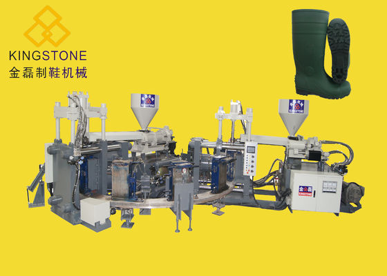 Machine de moulage par injection de deux couleurs pour des bottes de caoutchouc de PVC/bottes de pluie