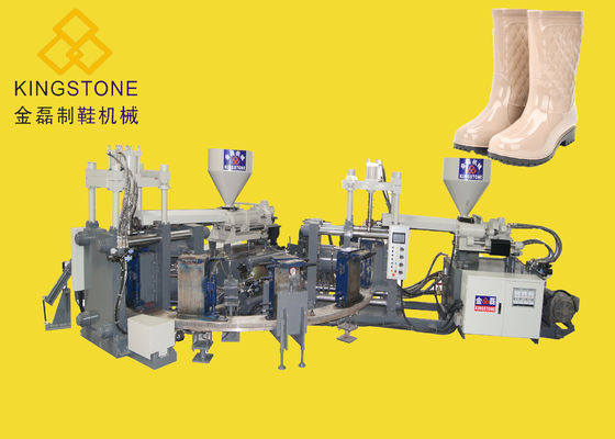 Machine en plastique automatique de moulage par injection pour des 12 bottes de caoutchouc rotatoires de station
