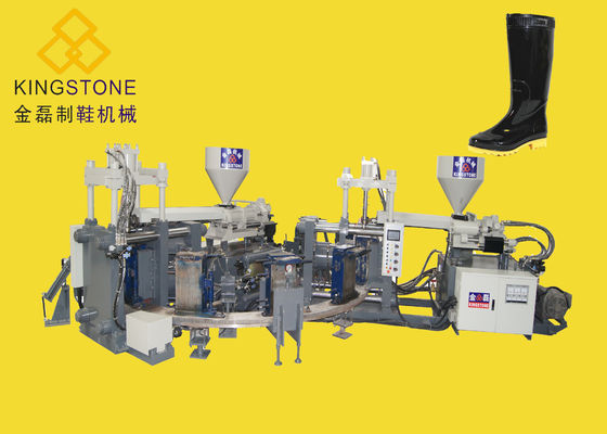 Le double PVC de couleur rejette le type rotatoire 12 station de machine de moulage par injection