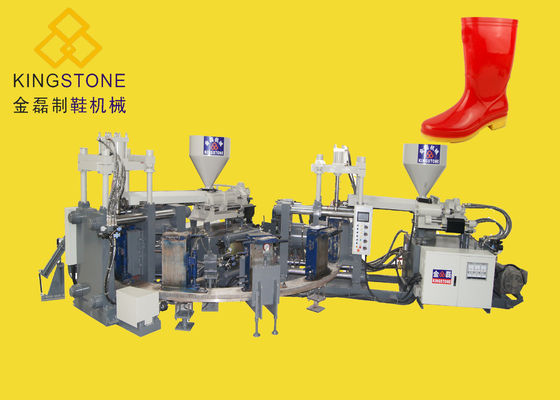 2 bottes de caoutchouc de PVC de couleur/bottes de pluie faisant à équipement la station 12 rotatoire