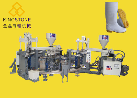 Les bottes de caoutchouc de sécurité chaussent la couleur de la référence 2 de la machine 16 de moulage par injection