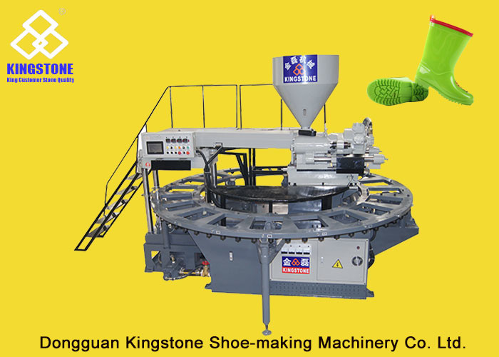 Chaîne de production d'usine de chaussure de botte de short de PVC, machine rotatoire de moulage par injection