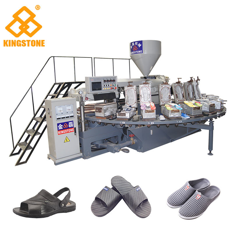 Chaussure en plastique faisant la chaîne de production, pantoufle unique de TPR de chaussure rotatoire de PVC faisant la machine